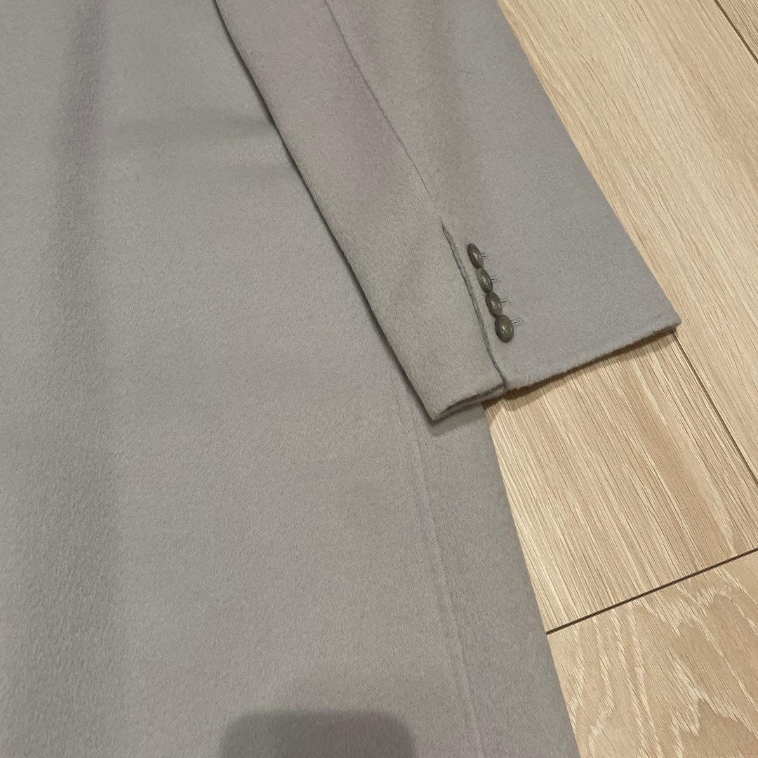 新品同様Maison Margiela アイスグレー アンゴラ混ロングコート