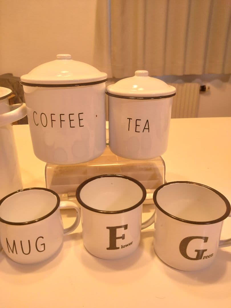 スタジオクリップの琺瑯セット♪琺瑯米びつ、琺瑯キャニスター等♪琺瑯マグセット