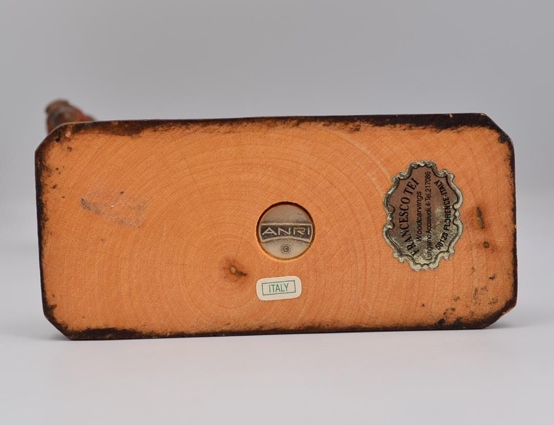 鞍を乗せた馬　アンリ　ANRI　イタリア　木彫り人形　高さ12ｃｍ　ご成約済み