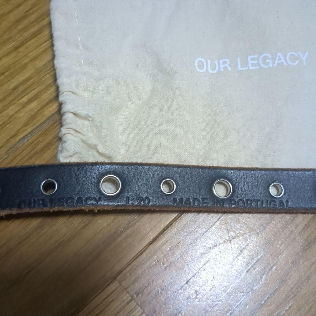 【正規品】OUR LEGACY フラワースタッズ レザーベルト L70