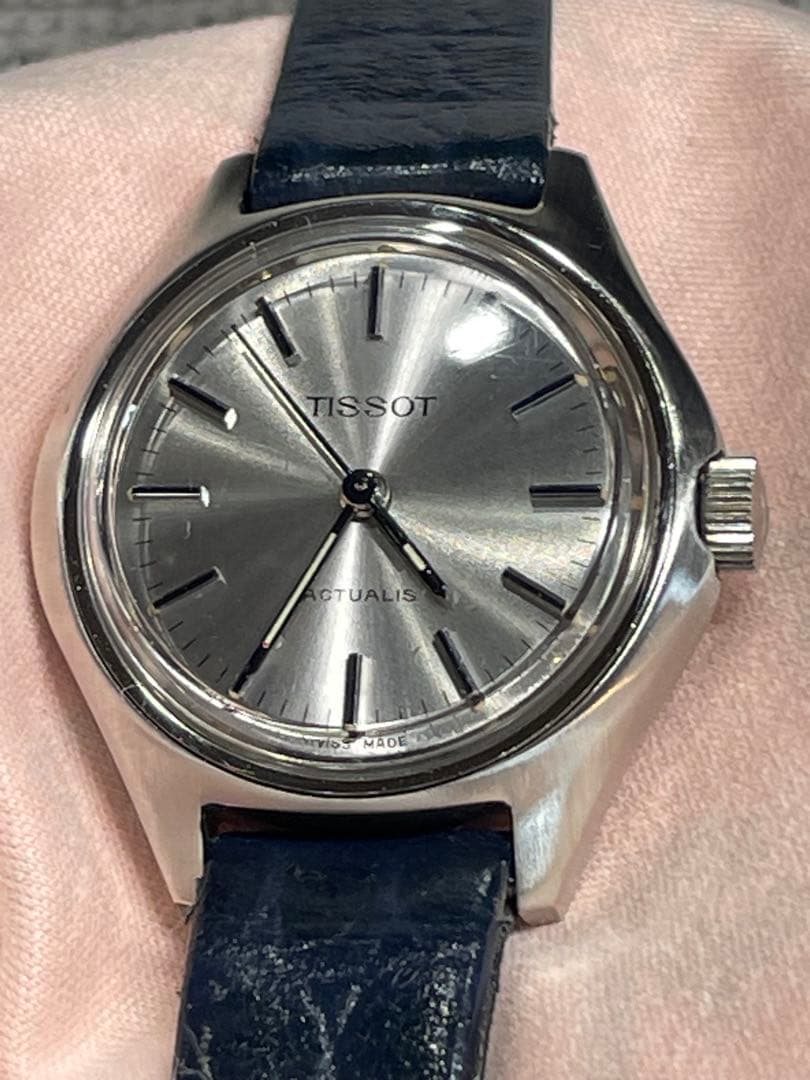 TISSOT ACTUALIS 17石手巻き　正確稼働　純正ベルト・尾錠・箱　美