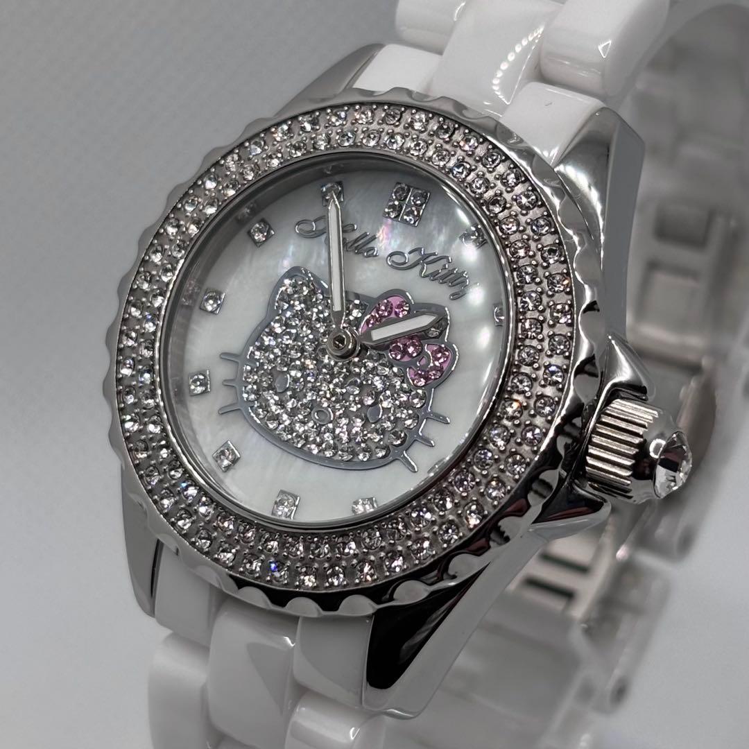 wekyサンリオ ハローキティ スワロフスキー レディース 稼働品 新品電