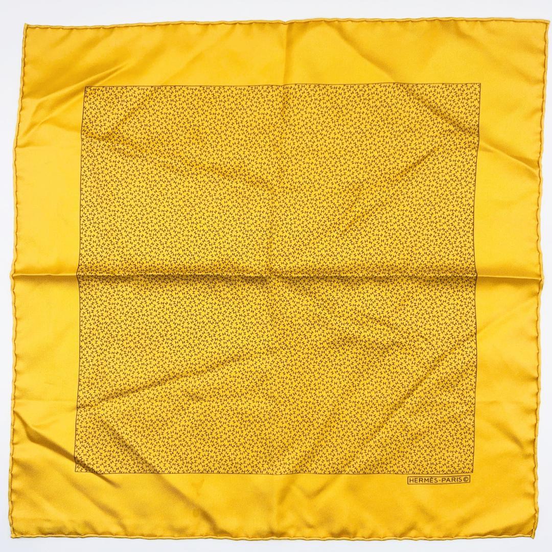 HERMES エルメス カレ45 H柄 オレンジ系 スカーフ ガヴロッシュ