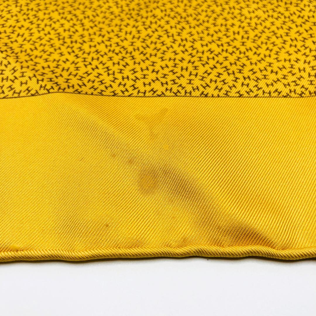 HERMES エルメス カレ45 H柄 オレンジ系 スカーフ ガヴロッシュ