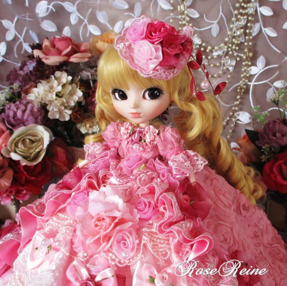 kページ ベルサイユの薔薇 ローズピンクの高級ロココ調ロングトレーンドレス