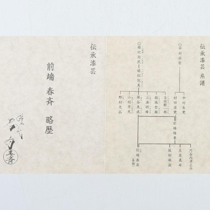 茶道具　漆匠　前端春斉作　黒一閑　雲錦　桜紅葉蒔絵　大棗　共箱　V　9342