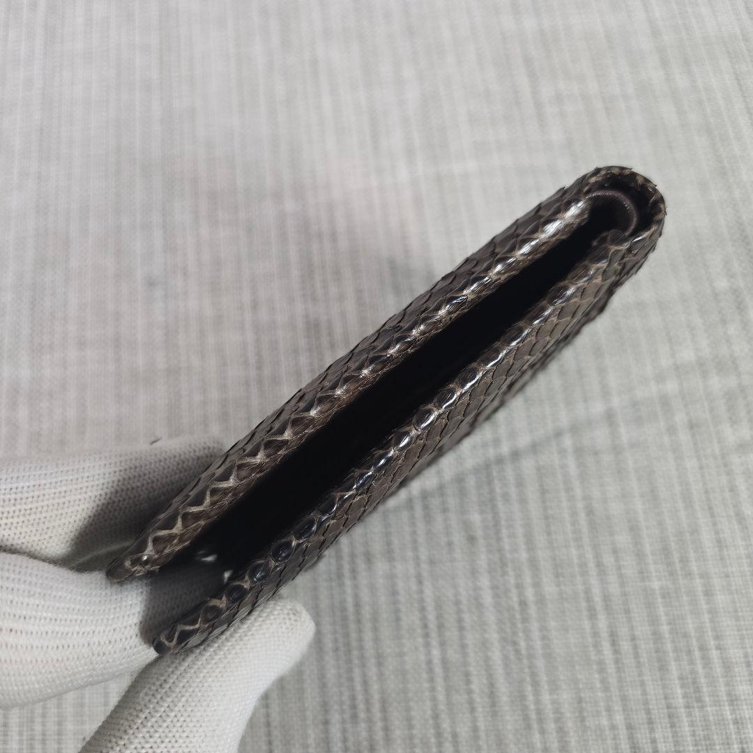 VERSACE　ヴェルサーチ　パイソン柄　ヘビ革　二つ折り財布　折り財布