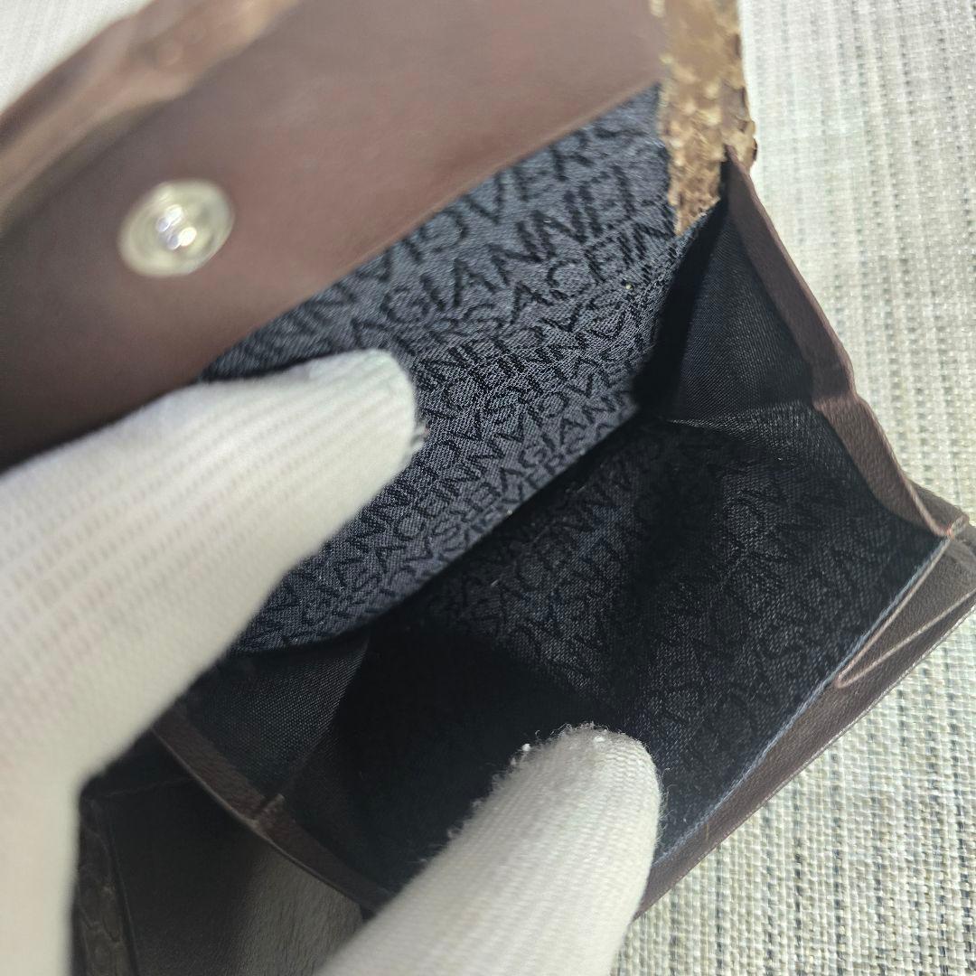 VERSACE　ヴェルサーチ　パイソン柄　ヘビ革　二つ折り財布　折り財布