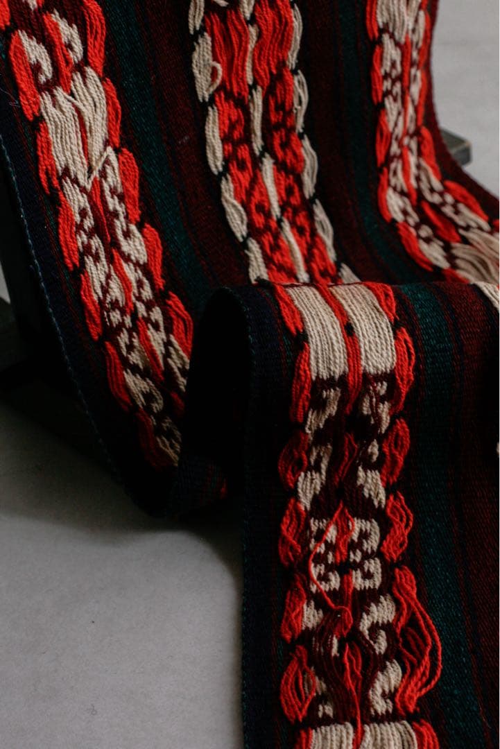 189cm×32cm キリムラグ　ランナーラグ　ネイティブ柄　アジアン　コットン