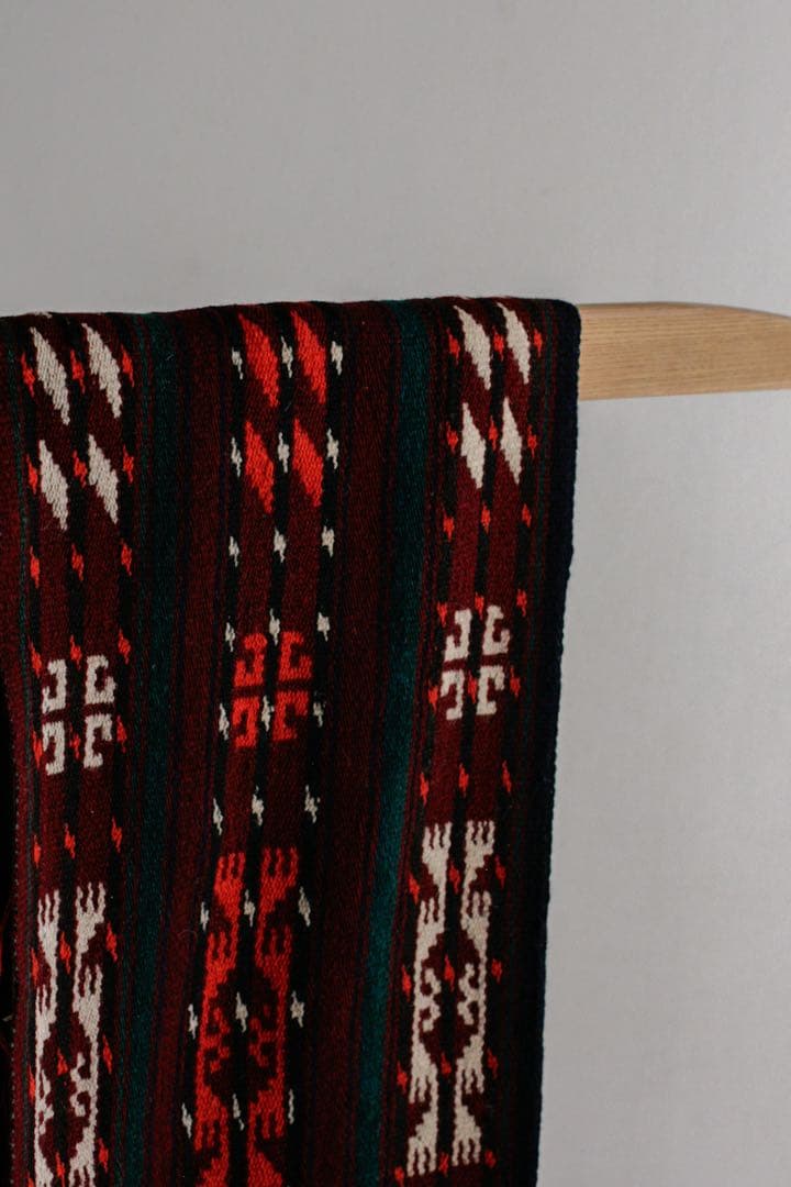 189cm×32cm キリムラグ　ランナーラグ　ネイティブ柄　アジアン　コットン