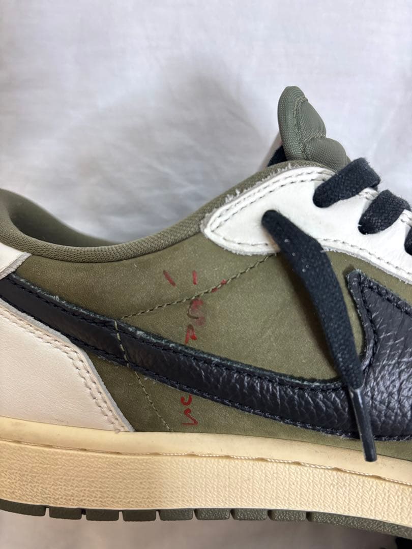 靴 Travis Air Jordan 1 Low Reverse Olive