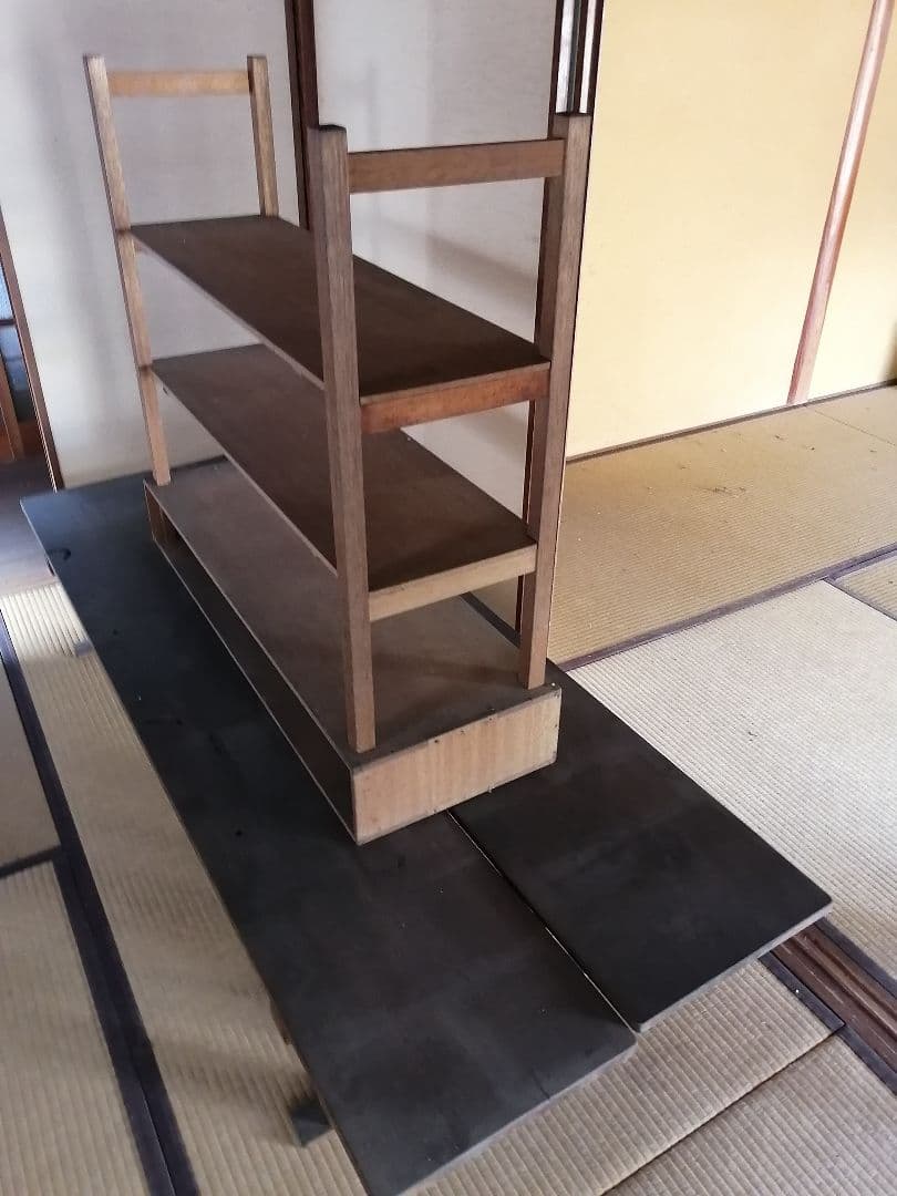 飾り棚 木製棚 高さ約120cm ナチュラルウッド 店舗什器