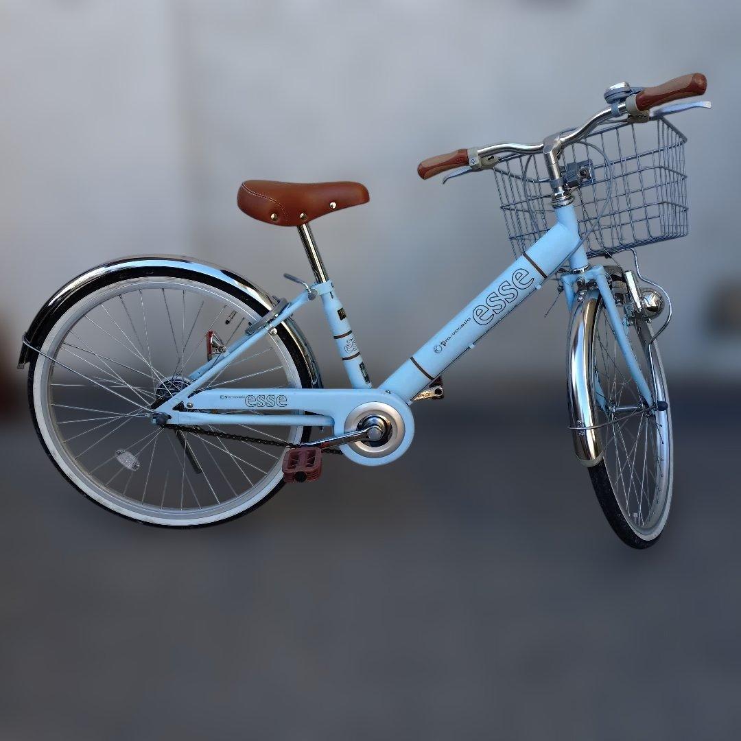 esse 子供用自転車 マカロンブルー 前カゴ付き　22インチ　BAA
