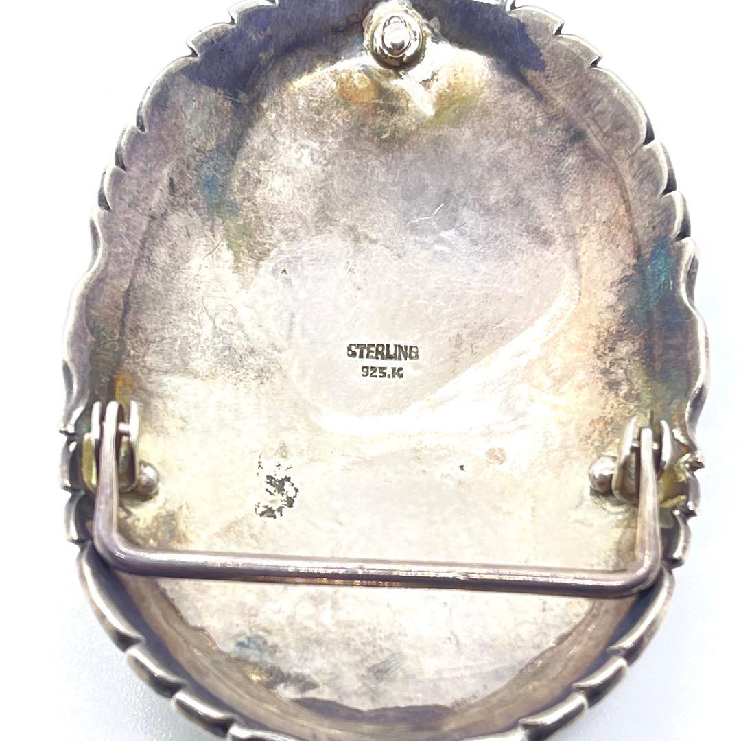 なな ●NAVAJO・ナバホ族●グリーンターコイズ2石●アンティーク●シル