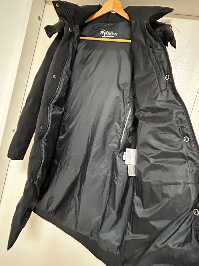 デサント水沢ダウン（レディース:XL）ブラック　ファーつき