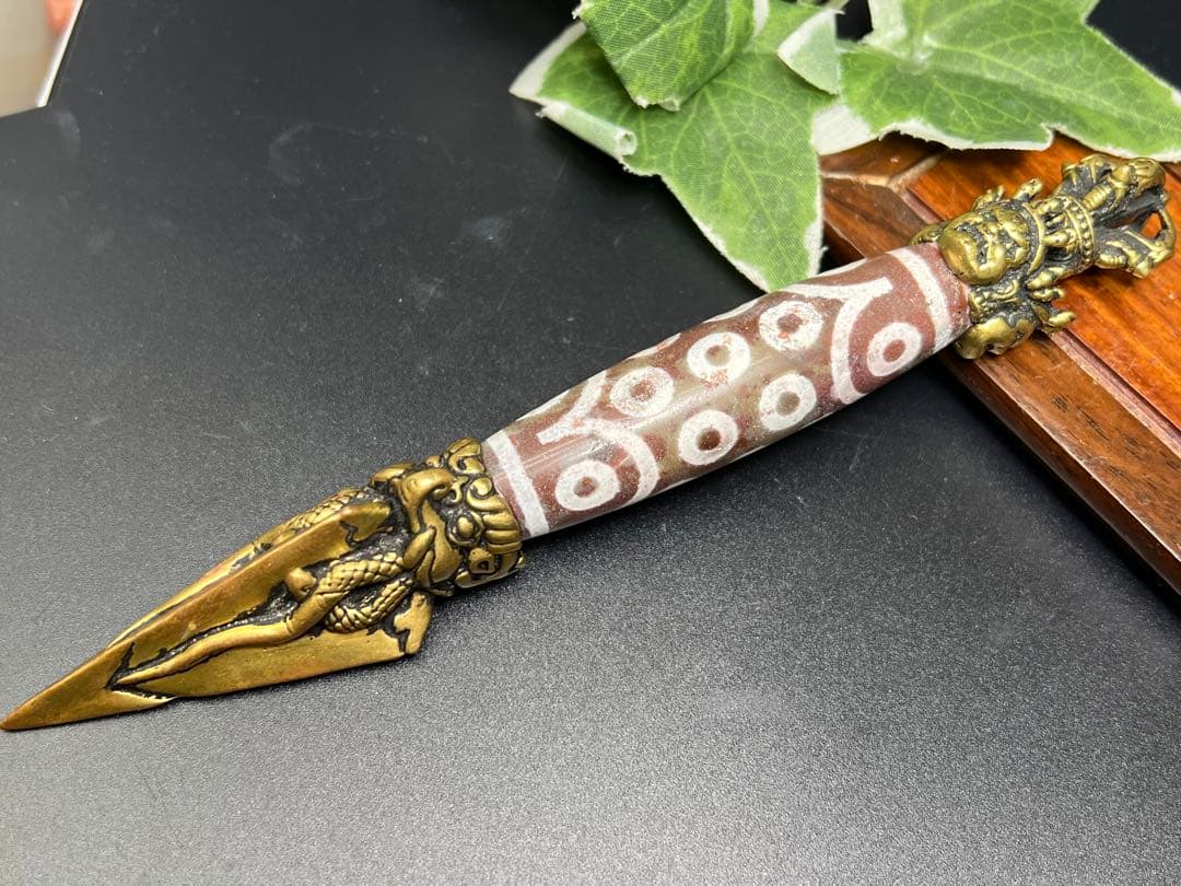 21眼天珠密教法器 プルパ　開運魔除け 魔障除き　結界を張る［金剛杭］❣️