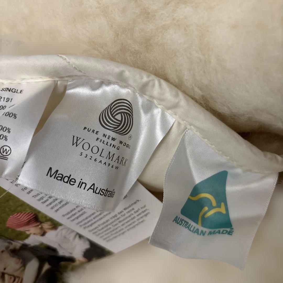 Woolstar 洗えるウール毛布 シングル オーストラリア産 未使用