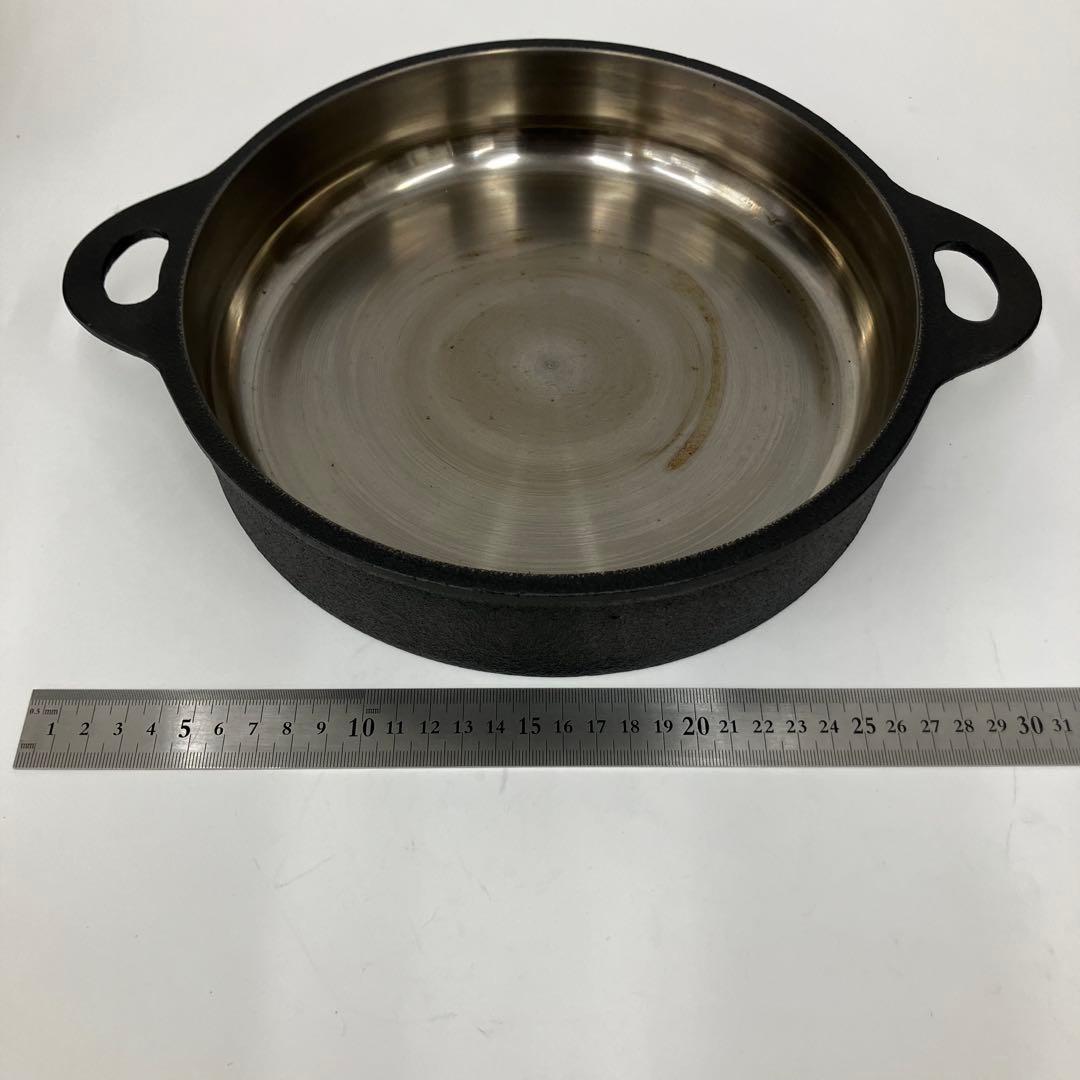 【希少 コレクター向け】山王堂謹製 久慈砂鉄 砂鉄鍋 天ぷら鍋 丸型 鋳鉄製