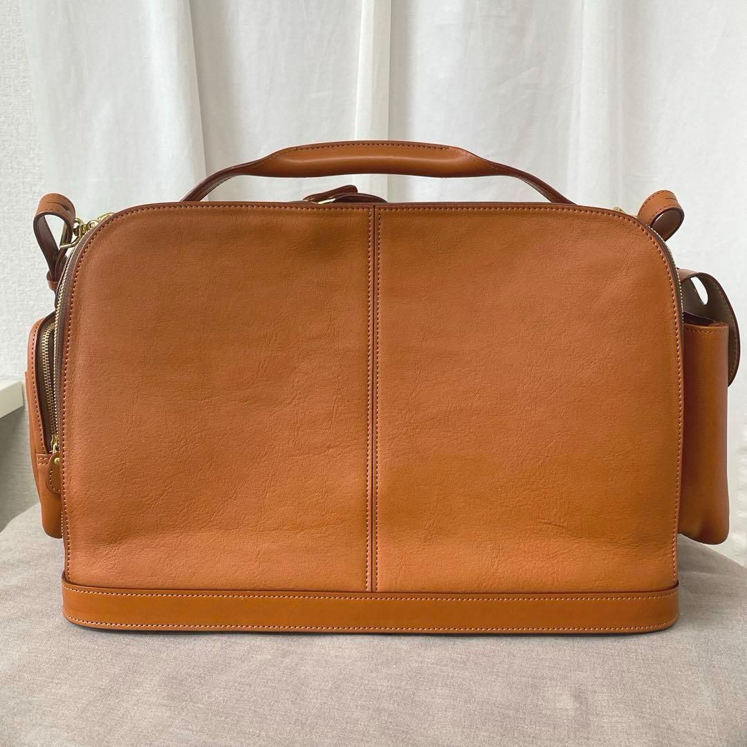 いたがき ボストンバッグ M507S カーフ キャメル 南京錠
