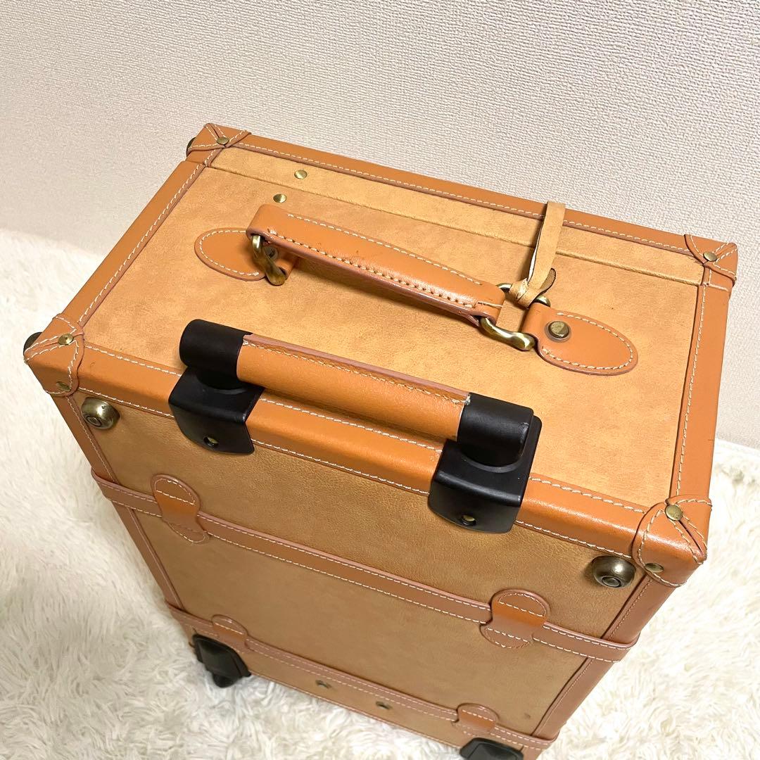 ディズニー Disney キャリーケース ミッキー ブラウン 総柄 レザー