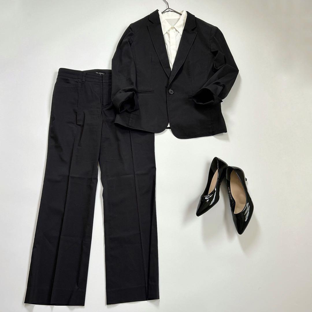 良品♡23区　テーラードジャケット　パンツスーツ　背抜き　黒　40