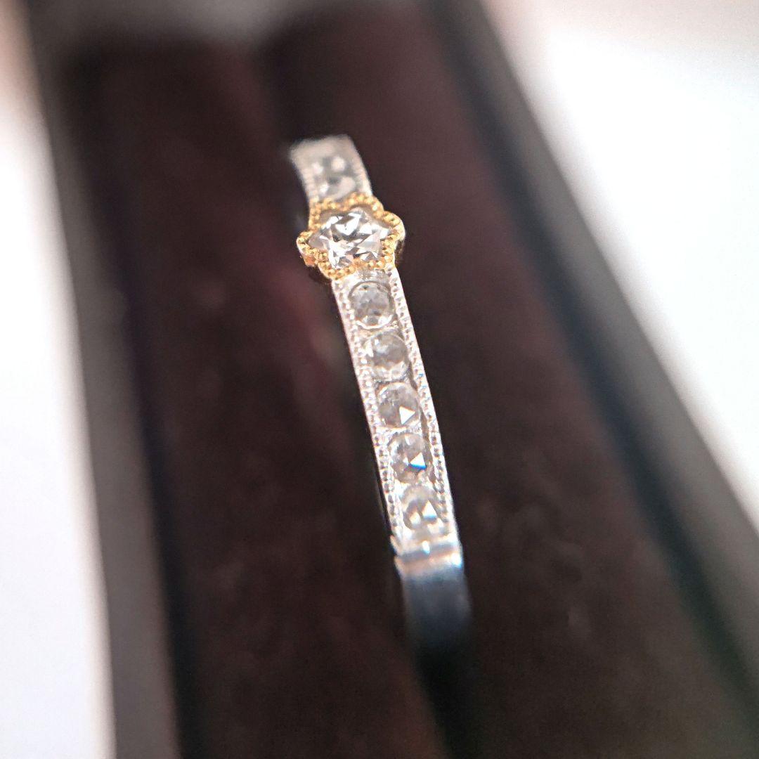 スターカット　ローズカット　ダイヤモンド　ピンキーリング　ヴィクトリアンボックス