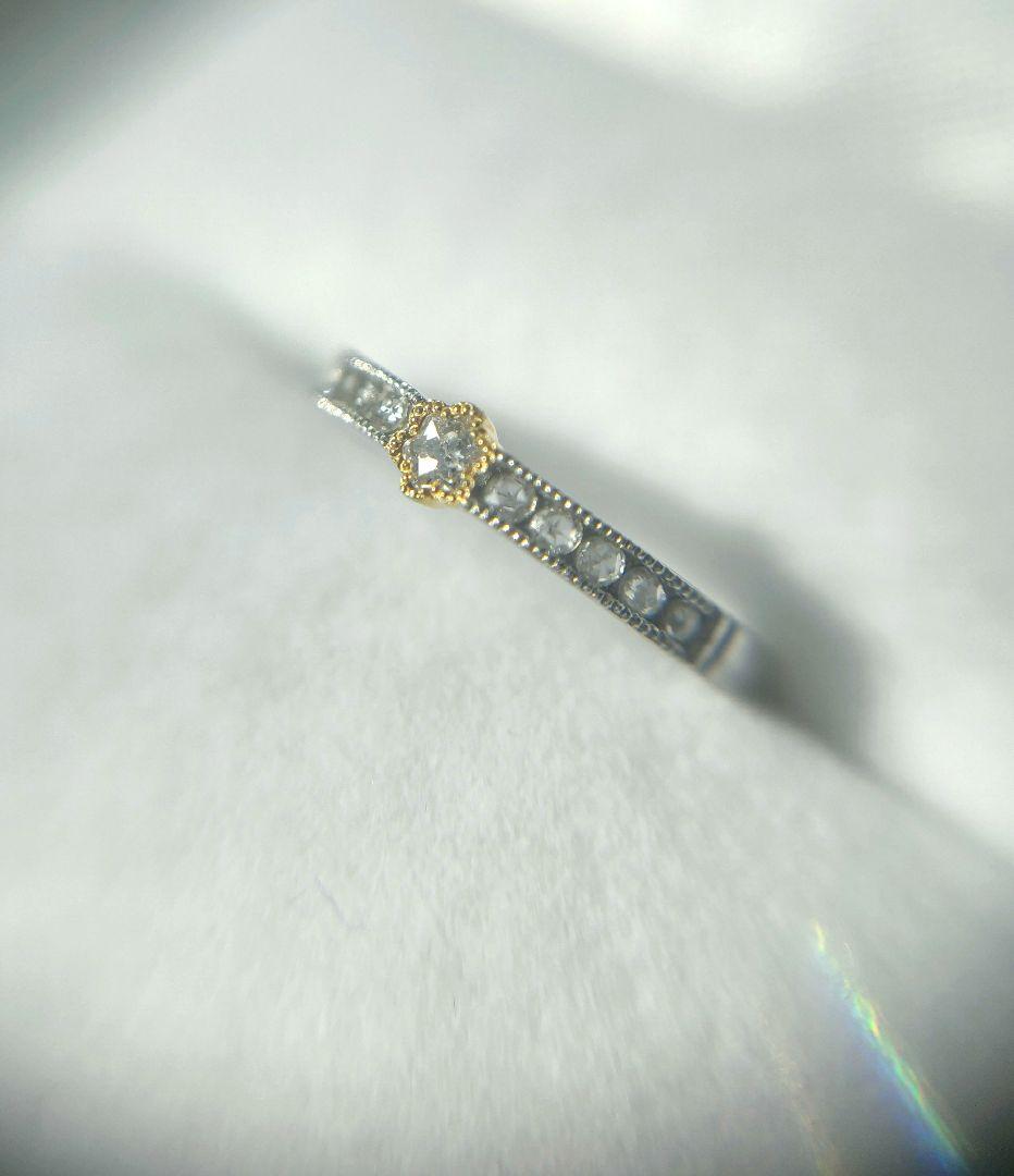 スターカット　ローズカット　ダイヤモンド　ピンキーリング　ヴィクトリアンボックス