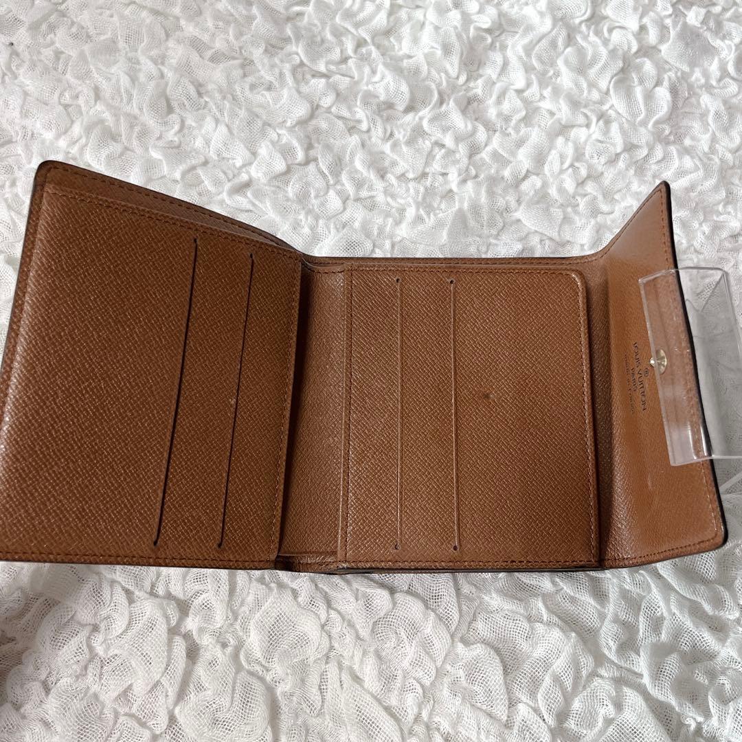ポルトモネビエカルトクレディ　Wホック　ルイ・ヴィトン 三つ折り財布 ブラウン