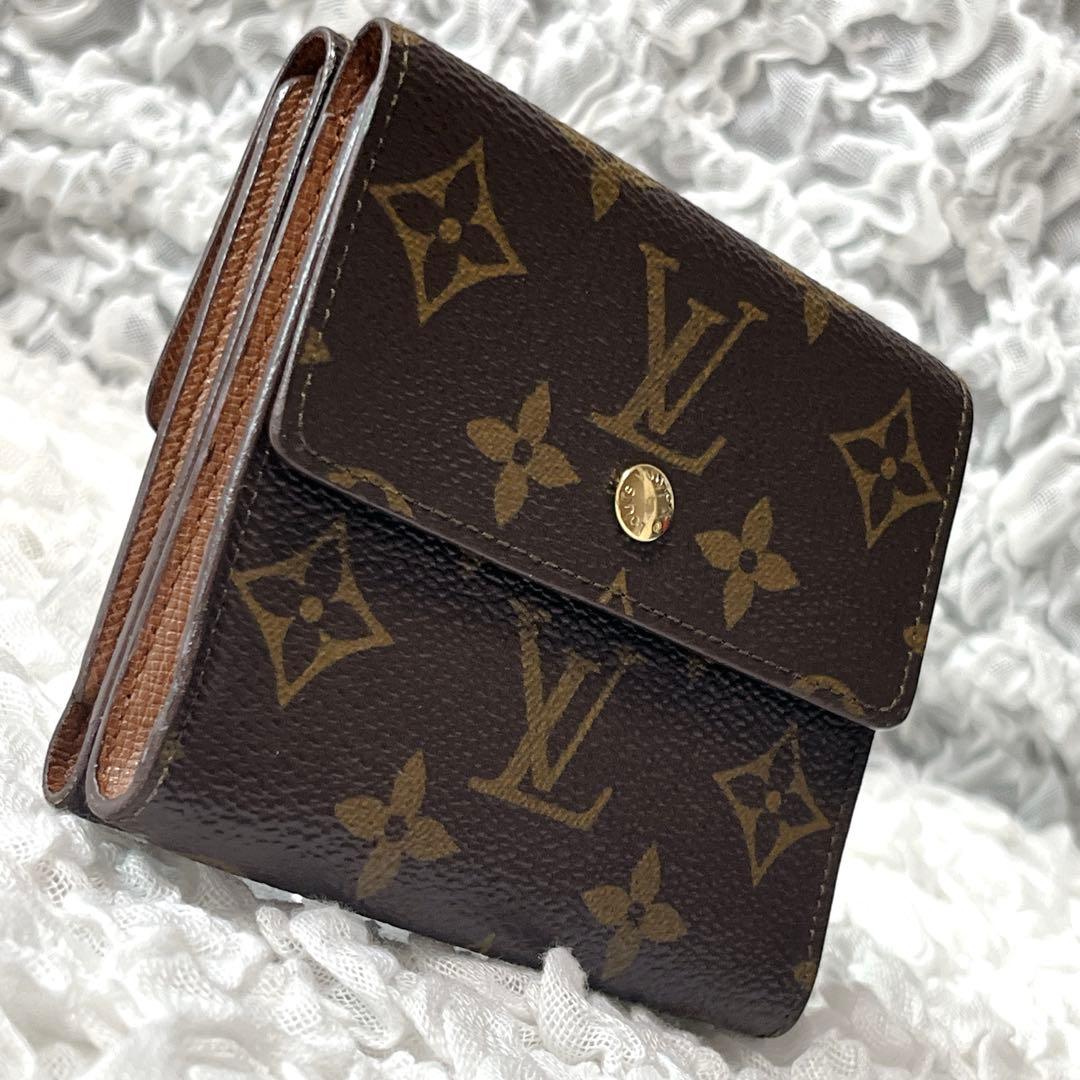 ポルトモネビエカルトクレディ　Wホック　ルイ・ヴィトン 三つ折り財布 ブラウン