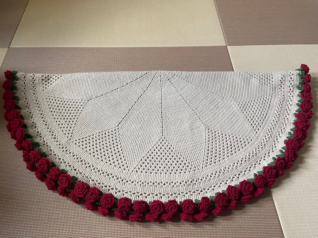 バラの花束ブランケット直径105cm，75本の大きなバラ，ストール