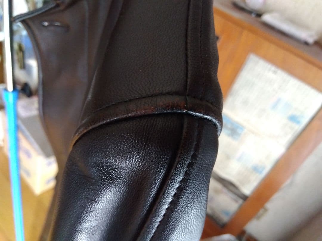 Paul Smith ラムレザー コート 中綿入り ステンカラーMブラウン美品。