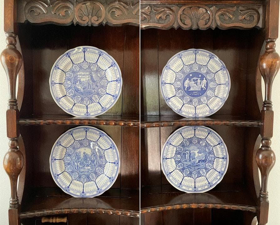 未使用スポード ブルーイタリアン カレンダープレート(1996-2005）10枚