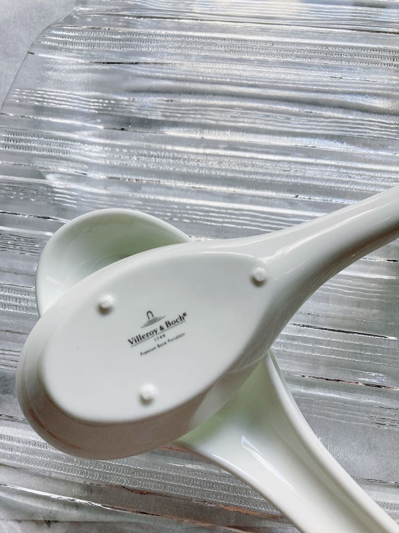 【未使用】ガラスプレート 大皿 ビレロイ&ボッホのレンゲ 4セット