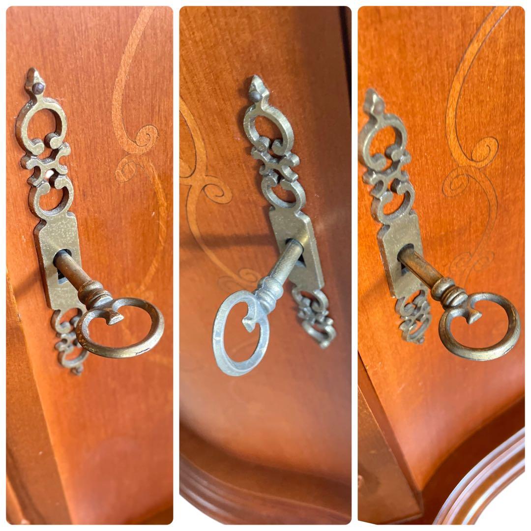 HR563 イタリア 象嵌細工 コンソールキャビネット 鍵3本付 サイドボード