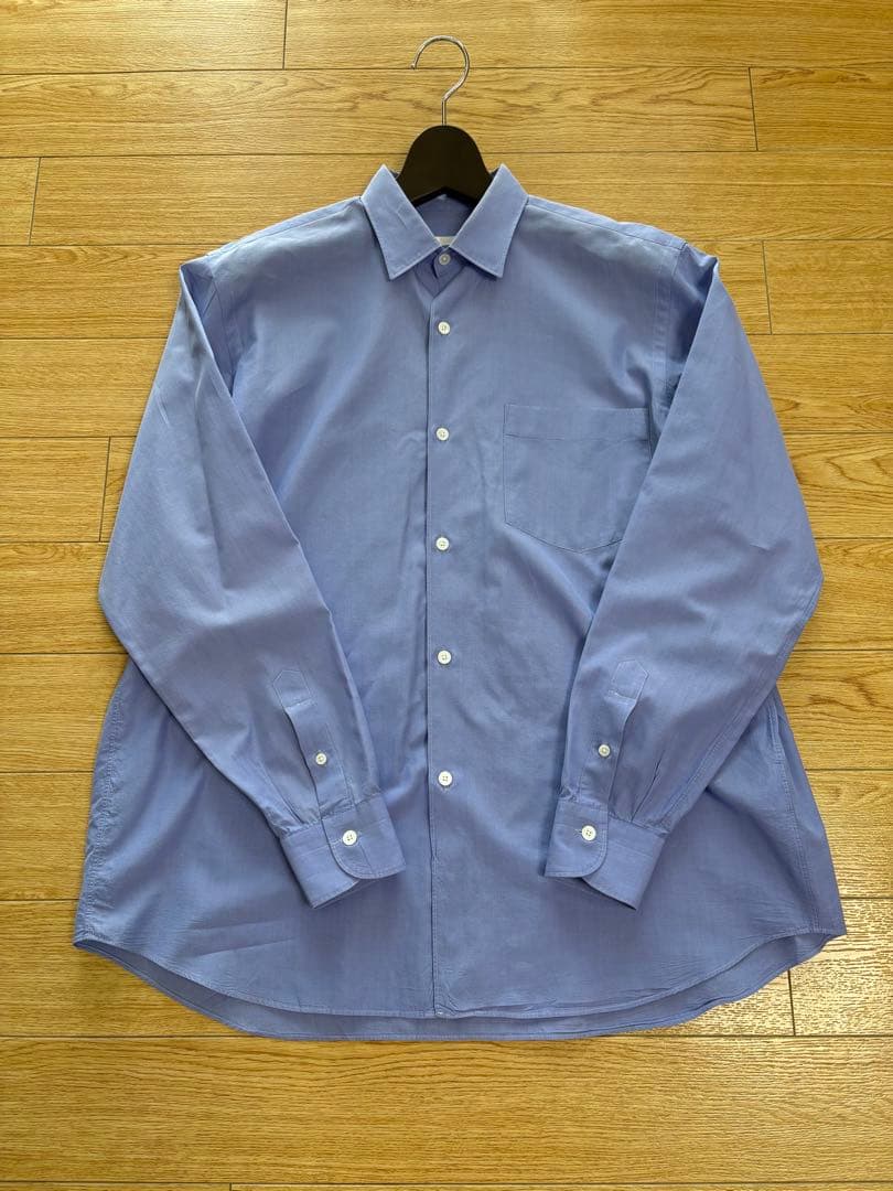 COMOLI コモリシャツ サイズ1 サックスカラー ブルー