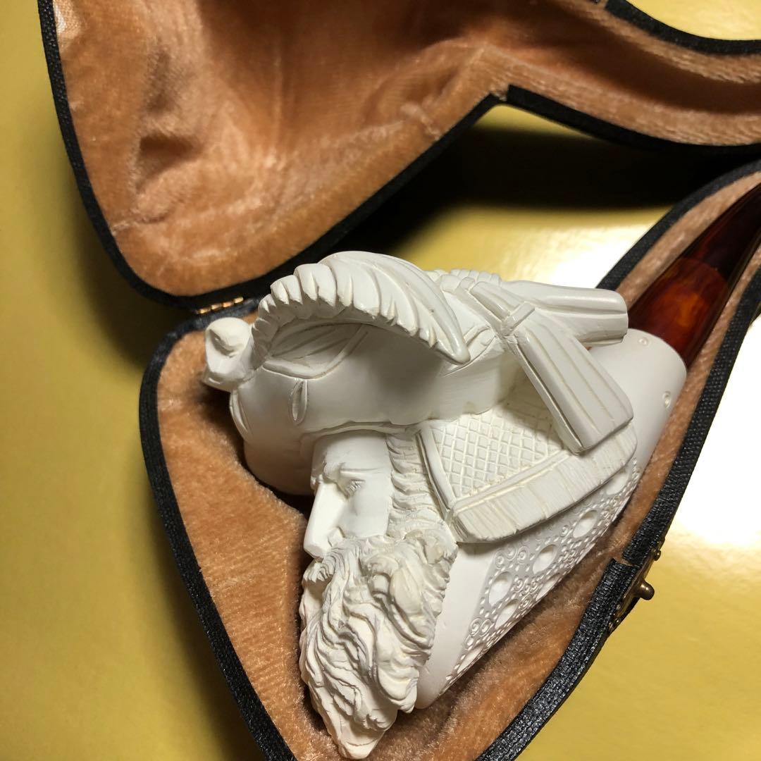 メシャム パイプ　海泡石　トルコ 伝統工芸品 ケース付き