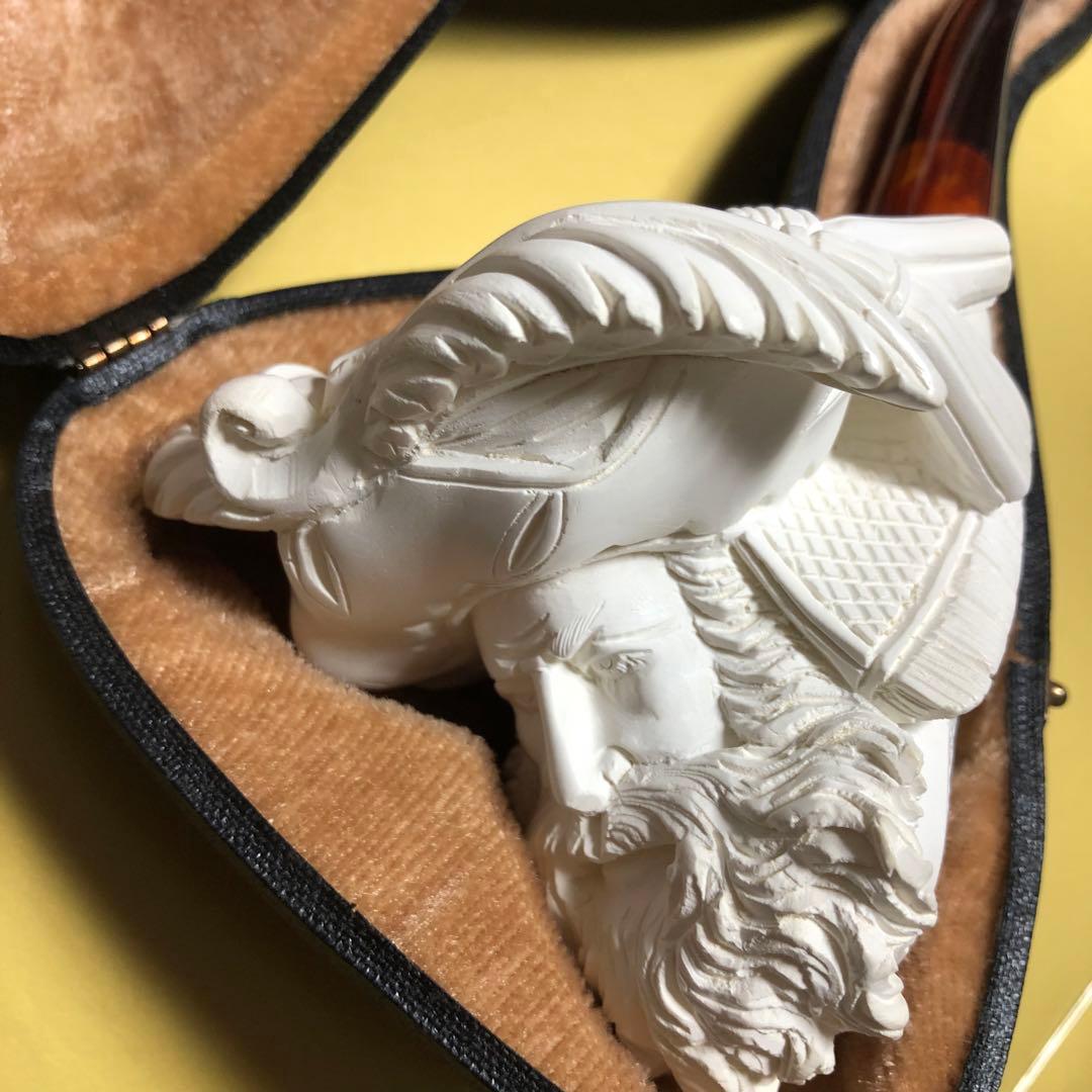 メシャム パイプ　海泡石　トルコ 伝統工芸品 ケース付き