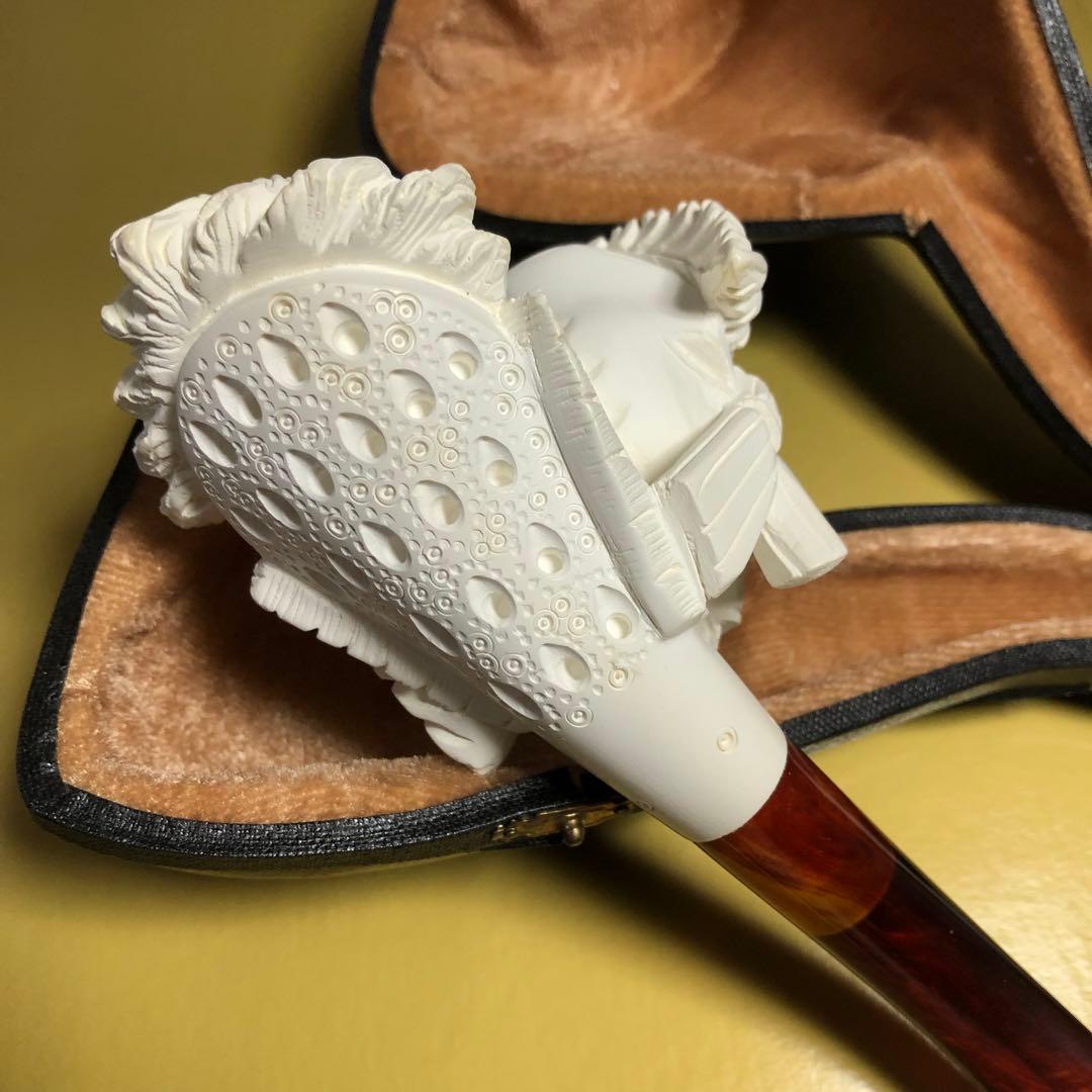 メシャム パイプ　海泡石　トルコ 伝統工芸品 ケース付き