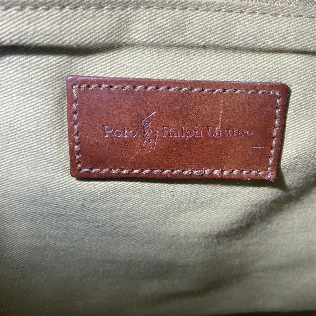 美品 ポロラルフローレン ハンドバッグ ミニボストン グリーン チェック