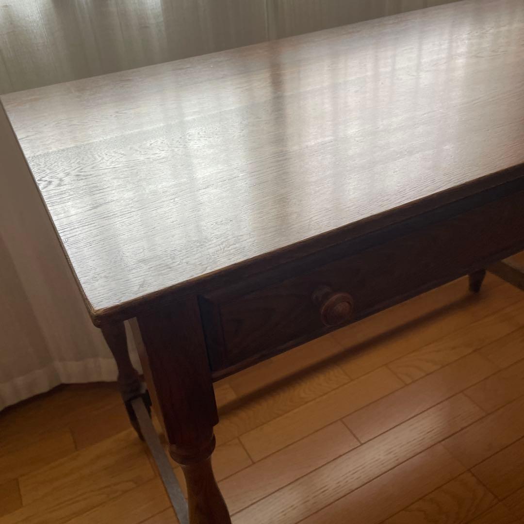 【美品】葉山ガーデン 葉山家具 クラシック ナラ材 一枚板 学習机 デスク104