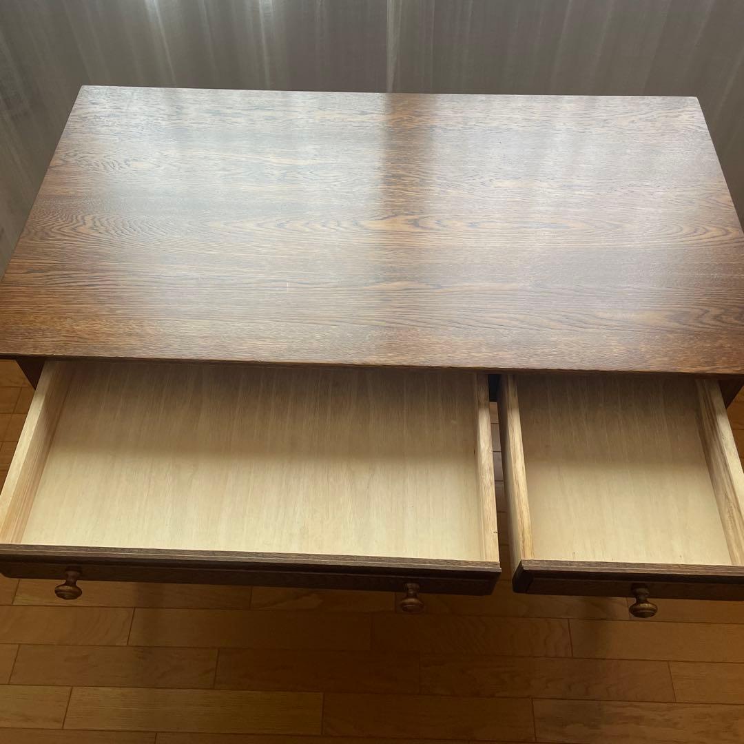 【美品】葉山ガーデン 葉山家具 クラシック ナラ材 一枚板 学習机 デスク104