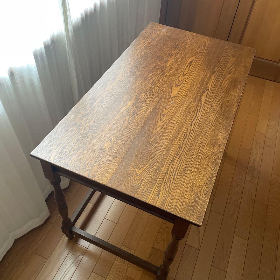 【美品】葉山ガーデン 葉山家具 クラシック ナラ材 一枚板 学習机 デスク104