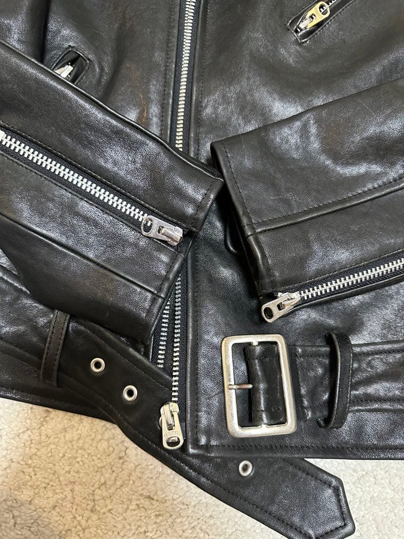 美品 ビューティフルピープル ダブルライダース ユナイテッドアローズ 別注 黒