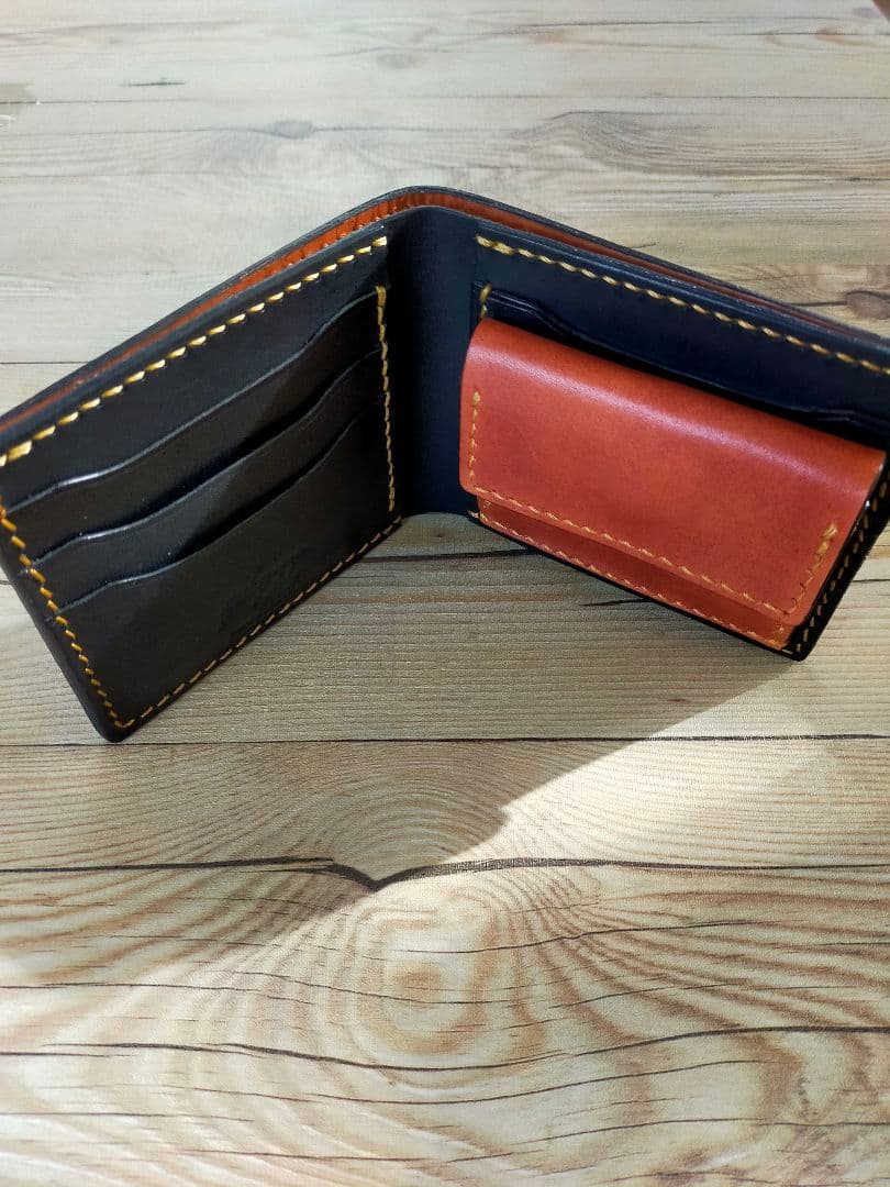 本革 財布 レザー ヌメ革 ハンドメイド 初売り