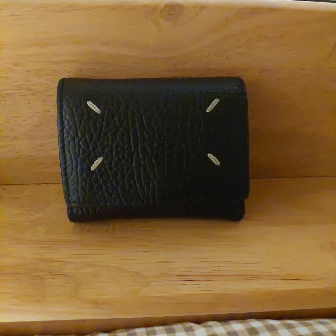 レザー ブラック 三つ折り財布