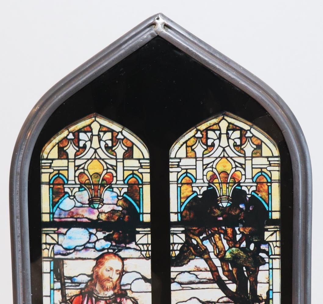 イエス・キリスト 善き羊飼い ヴィンテージ・ステンドグラス アメリカ製 教会