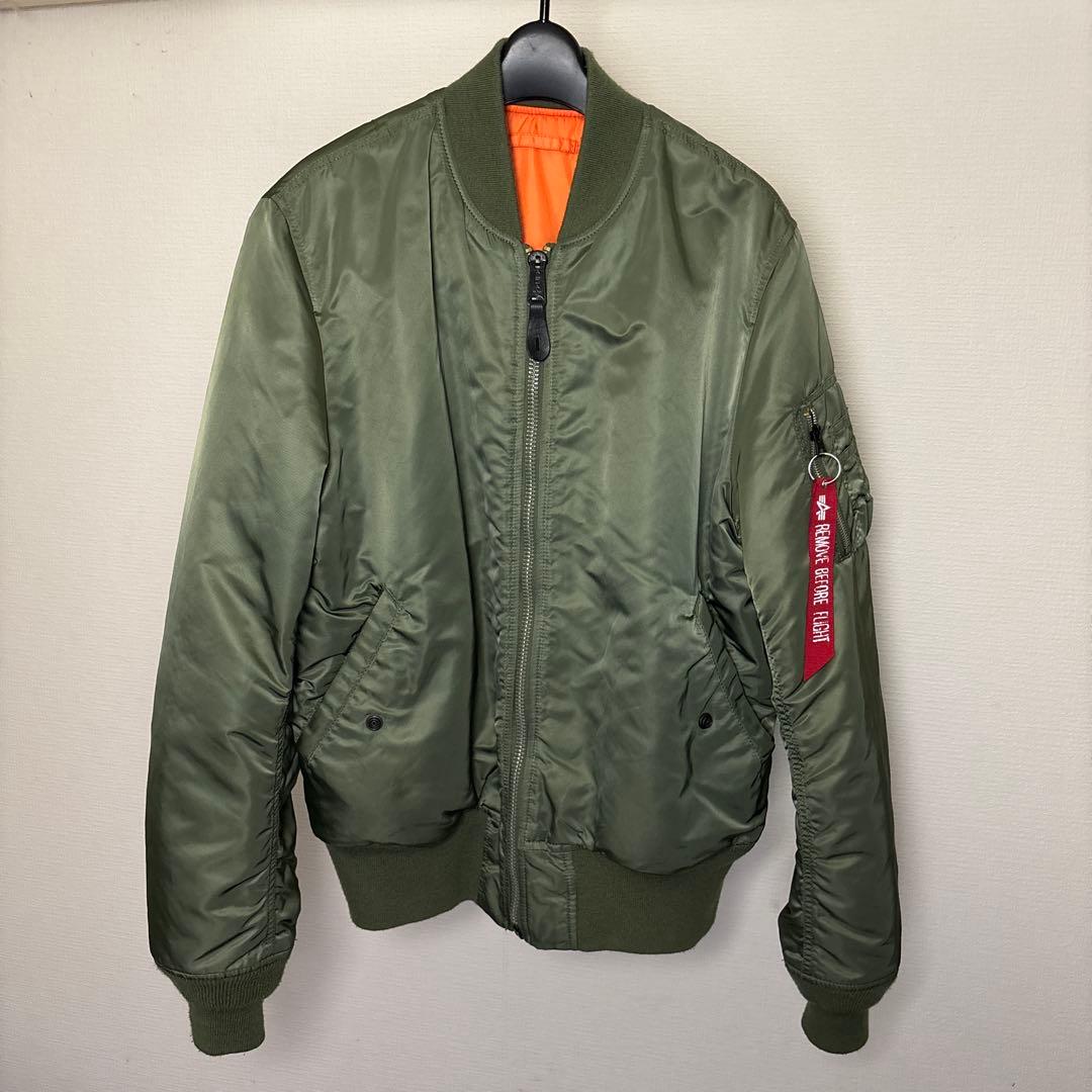 【美品】ALPHA アルファ　MA-1フライトジャケット ブルゾン