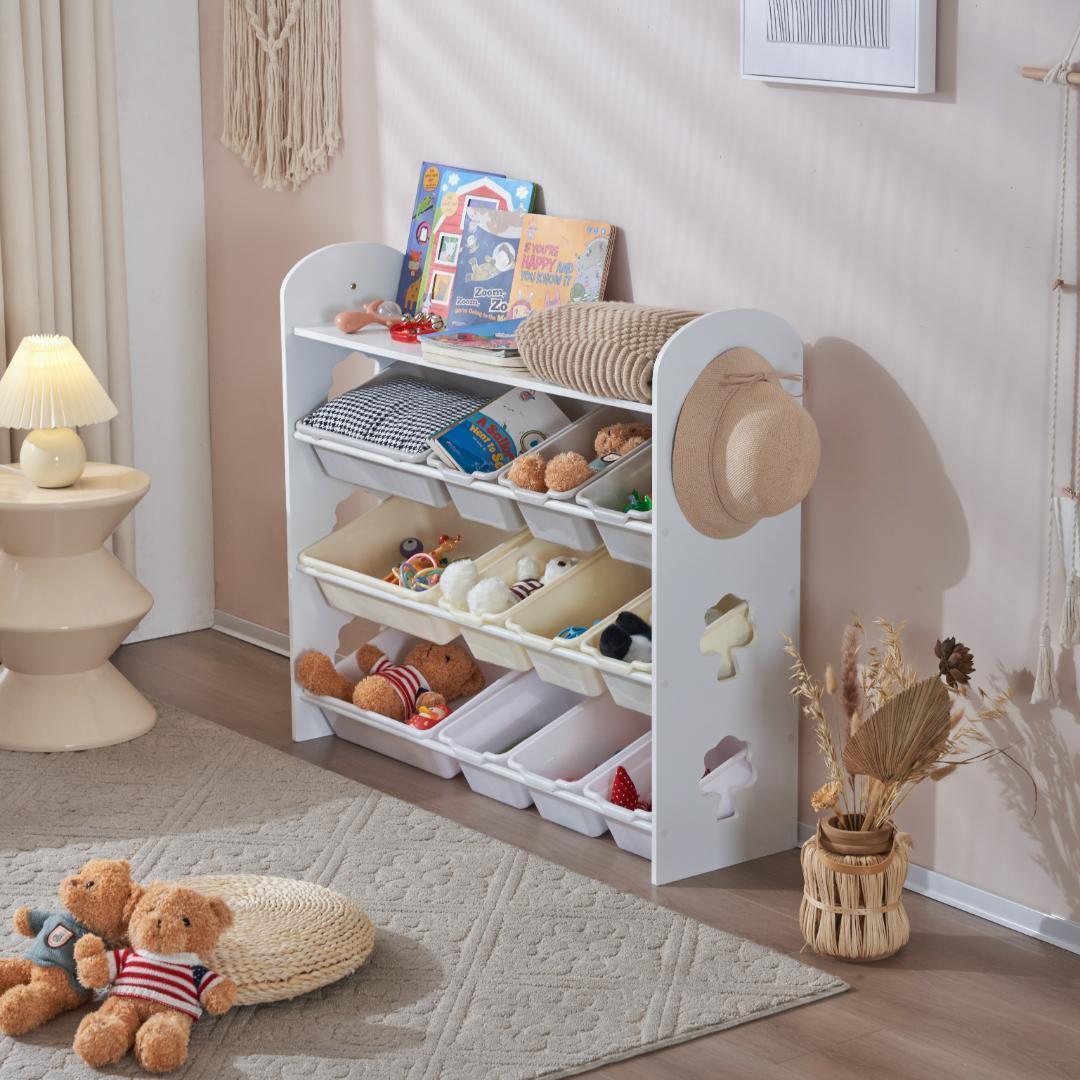 おもちゃ収納 ラック ラージサイズ 幅103cm 子ども用家具 木製 収納ケース