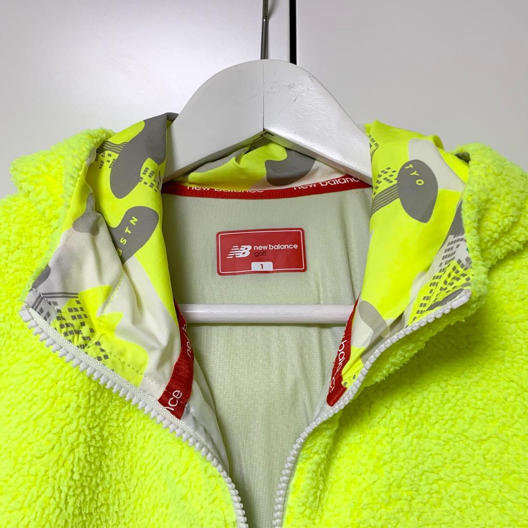 ニューバランスゴルフ フリースフルジップフーディ ジャケット ネオンイエロー