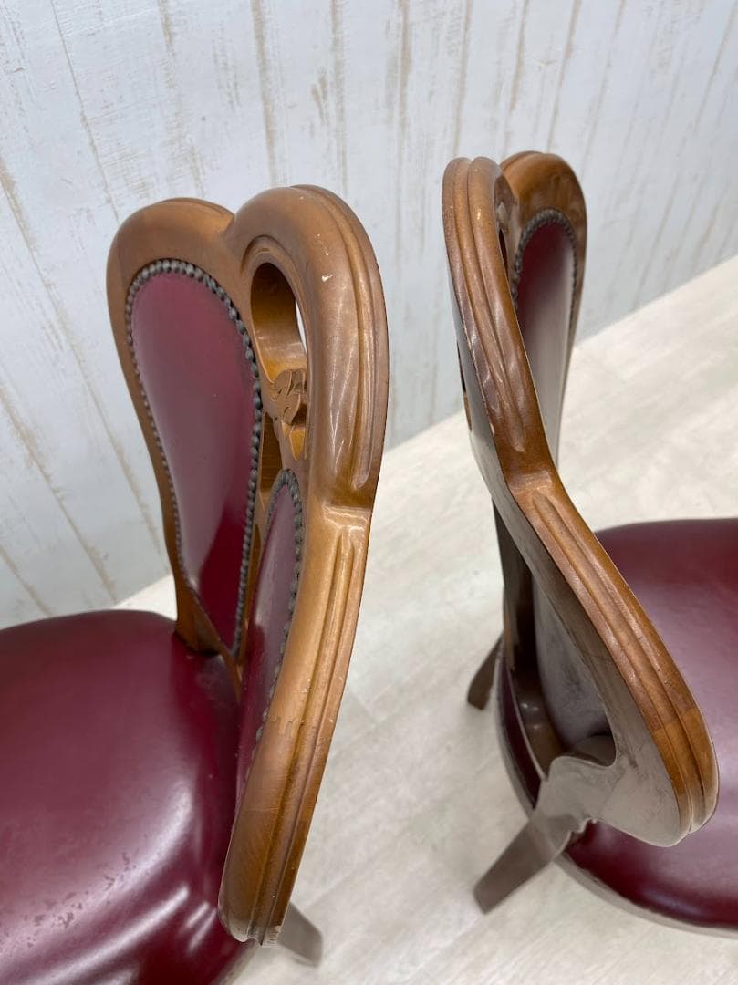 サルタレッリ フローレンス ダイニングチェア 2脚 猫脚 合成皮革 イタリア